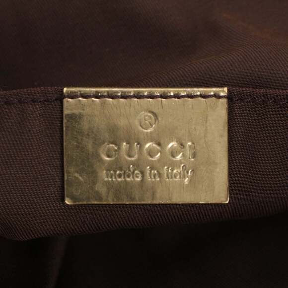 Gucci GG Canvas Sherry Line 189669 Leather Tote Bag Shoulder Beige Women's - Picture 8 of 9